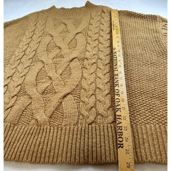 Ava & Viv Womens Sweater D.Tan Sz 4X Mock Neck Pullover Chunky Oldmoney preppy - Picture 7 of 10